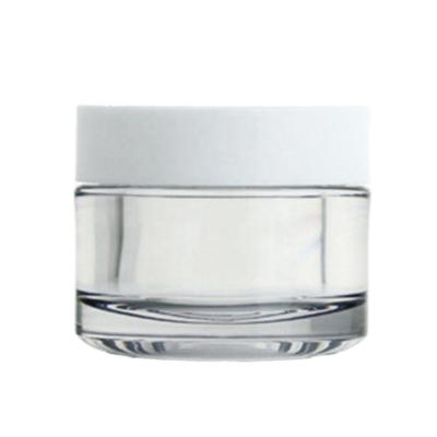 China High quality PETG personal care 50ml round shape cosmetic cream jar plastic jar with screw on cap for sale