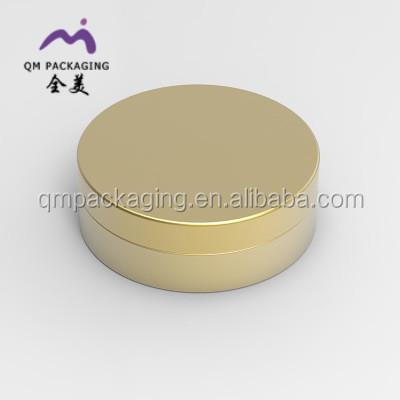 China Recyclable Colorful Matte Finish Gold And Red Aluminum Jar For Cosmetic Packaging for sale