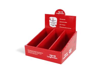 China Mini Retail Tabletop Cardboard Display coloca las cajas con el corazón Lung Foundation en venta