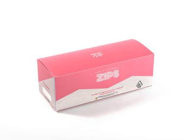 China Kundenspezifische Logo Foldable Decorative Boxes Full-Farbrosa Papierkasten für macht Reißverschluss zu zu verkaufen