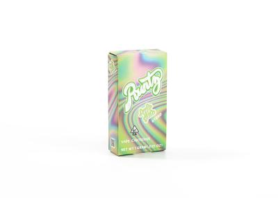 China Retail Apple Flavos CBD Vape Box 30ml Silver Stamping Vape Box For Cartridge for sale