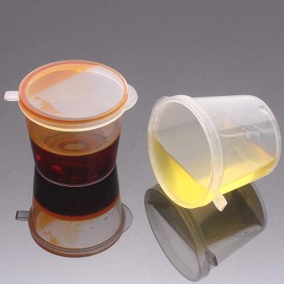 China 1.5oz Clear Color Disposable Party Plastic Hinged Cups With Lids for sale