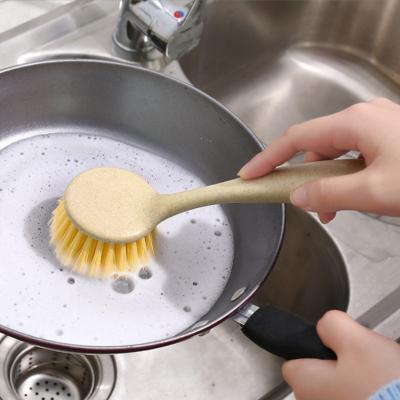 China Viable Plastic Kitchen Pot Cleaning Brush Table Sink Tank Dish Wash Sweeps With Long Handle Dish Cleaning Brush for sale