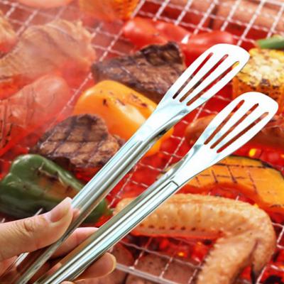 China Sustainable Mini Tongs Non-Stick Food Clip Stainless Steel BBQ Cooking Tongs Kitchen Serving Utensils for sale