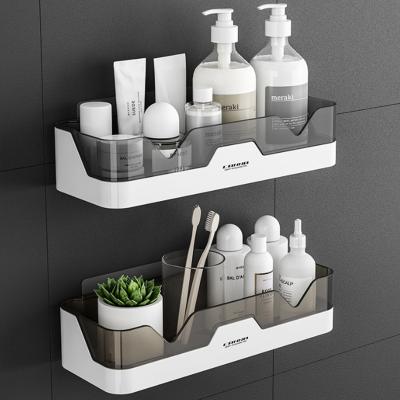 China Wall Mounted Racks And Holders No Punching Minimalist Bathroom Shelf Kitchen Bathroom Gargle Rack Toilet Wall Cosmetics Storage Te koop