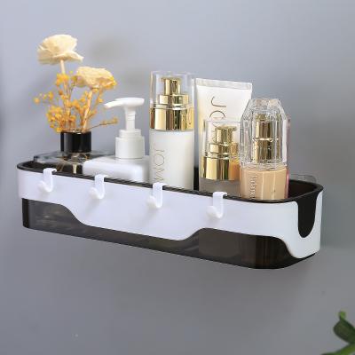 China Minimalist Wall Mounted Toilet Toilet Storage Holders And Rack No Punching Commodity Shelf Bathroom And Kitchen Shower Basket Holder Te koop