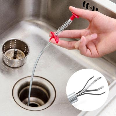 China Viable Cheaper Drain Cleaner Sticks Clog Remover Cleaning Tools Spring Pipe Dredging Tools for sale