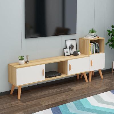 China 2022 Modern Solid Wood Veneer TV Cabinet (Adjustable Living Room Cabinet Other) Living Room Furniture Set Low TV Cabinet for sale