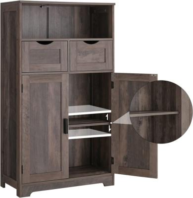 China Large Space Storage Cabinet Bathroom Cabinet Durable Hot Sale New Furniture With 2 Drawers And Height Adjustable Shelves for sale