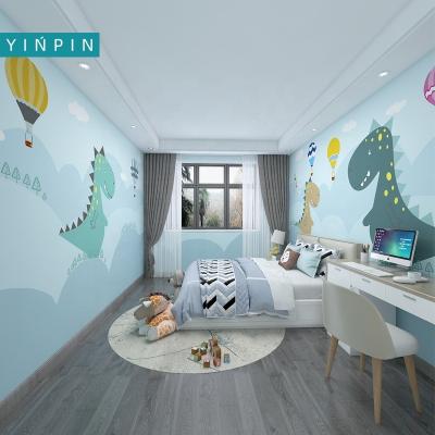 China Waterproof+ECO-Friendly Custom Cartoon Funny 3d Dinosaur Mural Wallpaper For Kids Room for sale