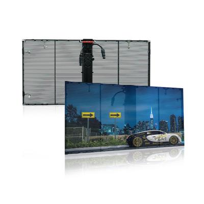 China 1000x1000mm transparenter LED Schirm im Freien außerhalb des Vorhangs DIP346 zu verkaufen