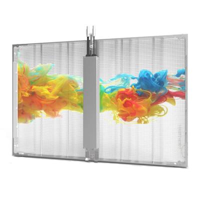 China Farbenreiches 3.9mm transparentes LED-Videowand-Glas-Fenster zu verkaufen