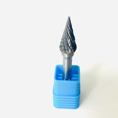 China SM-1 Tungsten Carbide Rotary Burr Cone Pointed End Type For Die Grinder With 1/4