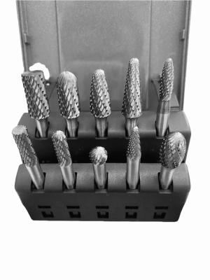 Κίνα 10pcs Tungsten Carbide Burr Set Double Cut 1/4 ′′Shank Standard Double Cut Carbide Rotary Burr Τοποθεσία με διπλό κόψιμο προς πώληση