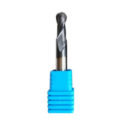 China HRC 60 Steel End Mill Ball End Mill AlTiN Coating Cutter 12mm Cut Diameter for sale