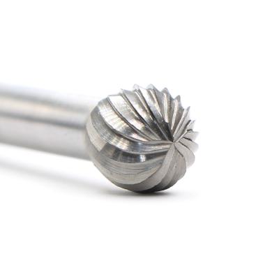 China 3mm SD Ball Shape Carbide Burrs Single Cut Carbide Rotary Burr On 3mm Shank for sale