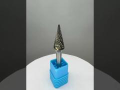 SM Tungsten Carbide Rotary Burr Cone Pointed End Type For Die Grinder With 1/4“ Shank