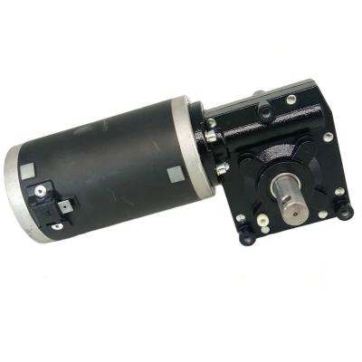 China Totally Enclosed Dual Shaft DC Worm Gear Motor Encoder 12V 24V 400W 500W DC Worm Gear Motor for sale