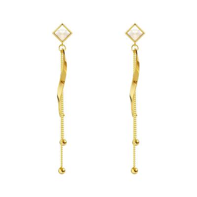 China 2021 new style 925 silver stiletto long needle fashion temperament trend all-match casual/sporty earrings for sale