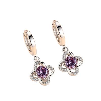 China Female temperament stylish and elegant earrings zircon crystal earrings new style FASHIONABLE long earrings for sale