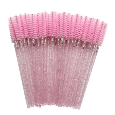 China Eyelash Extension Tool Private Label  Eyelash Disposable Crystal Mascara Brush Mascara Wand Eyelash Brush for sale