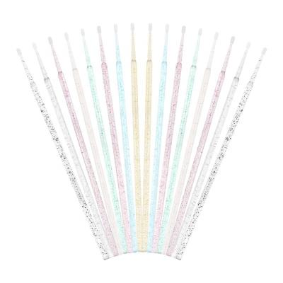 China Eyelash Extension Tools Wholesale Bagged Grafted Eyelash Crystal Rod Cotton Swabs Eyelash Cleaning Swabs 100/Bag for sale