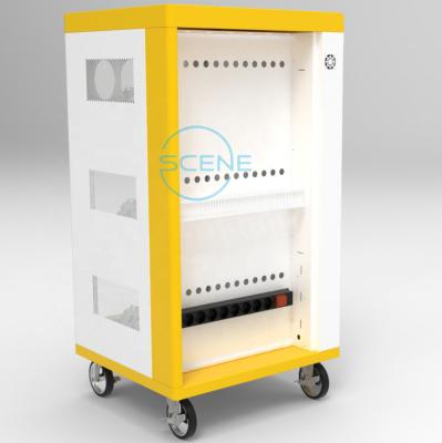 China Reliable Steel+ABS 45W per outlet charging cart for up to 36 devices used in schools for sale