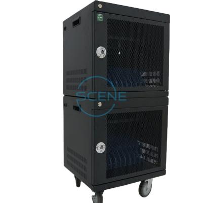 China Charging 24 POS Mobile Notebook Outlets Floor Charging Cabinets with AC Adapter for sale