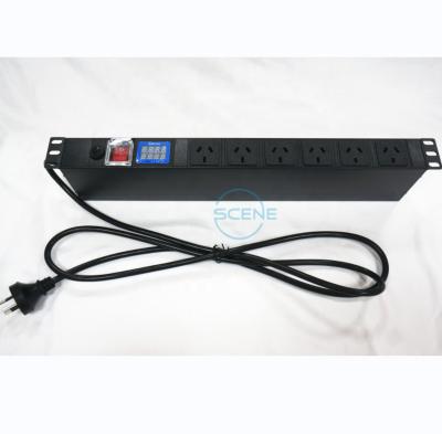 China Data Center Server Rack 1U 19 Inch PDU 16 Ways AUS Plug Power Supply With Double Sides for sale