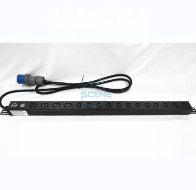 China Data Center Server Rack 1.5U PDU Single Path 12xC13 4xC19 Power Distribution Unit With LCD Display for sale