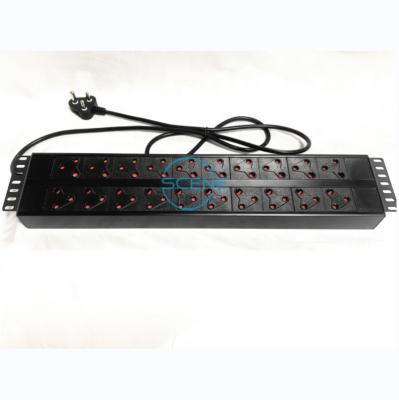 China Aluminum Alloy PDU with 20 South African Outlets for Network Cabinet for sale