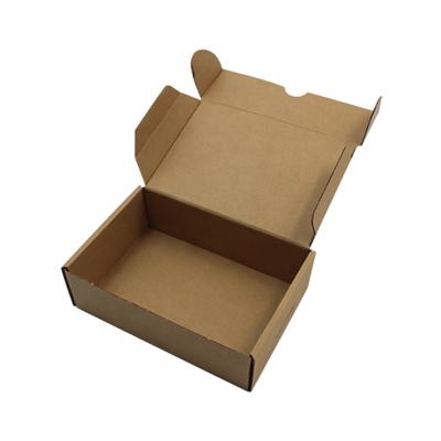 China Recyclable Custom Brown Kraft Paper Corrugated Packaging Box For Shoes And Clothes Packing for sale