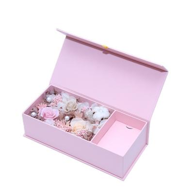 China Recyclable Custom Luxury Packaging Box Flower Bouquet Gift Box Package Custom Pink Gift Box for sale