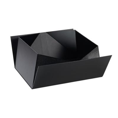 China Recyclable Custom Black Paper Box And Packaging Box For Shoes And Clothes Packaging for sale