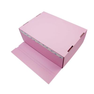 China Recyclable Custom Pink Mailing Corrugated Paper Cardboard Packaging Box for sale