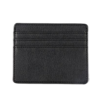 China Simple Customize Logo Multilayer Small Purse Mini Thin PU Leather Credit Card Holder For Woman Man for sale