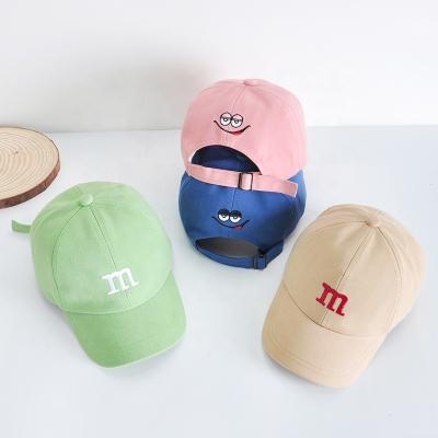 China M Embroidered Baby Baseball Hat Multicolor COMMON Multicolor Unisex Hat For Kids Cotton Thin Style Outdoor Sun Hat for sale