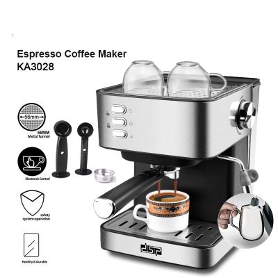 China Italian semi-automatic small household office coffee mach espresso steamer milk foam automatic coffee maker home espresso machine for sale