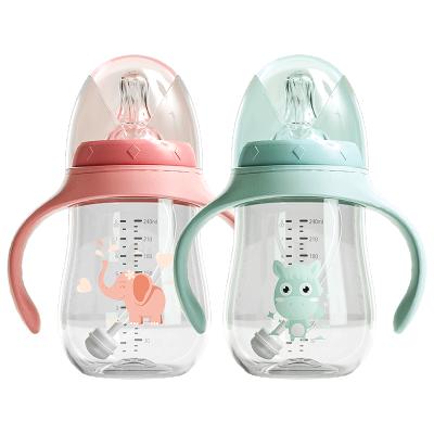 China 360 Degree Gravity Ball Water Cup Drink Milk Lightweight And Drop Resistant Prevent Flatulence Baby Bottle For 40~60C Degrees Celsius for sale