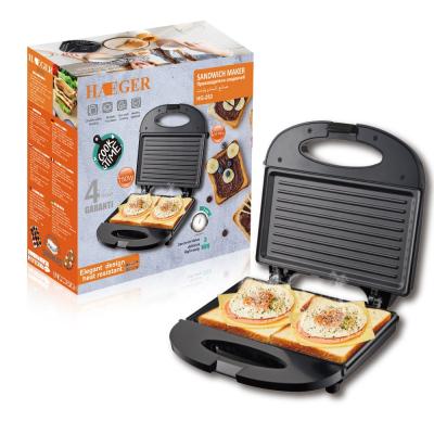 China HAEGER household household type small double-sided fast electric heating toast breakfast machine/non stick sandwich maker for sale