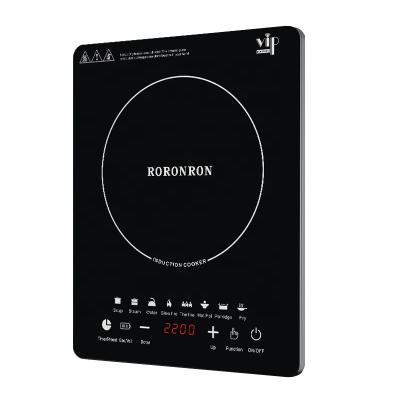 China High Performance 110V/220V Modern Wholesale Smart Home Black Crystal Board Touch Screen Induction Cooker for sale