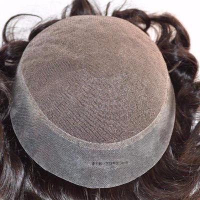 China Swiss Hair Lace Front Mens Hair System With Very Natural Skin Perimeter Men's Wig Hairpiece For Men for sale