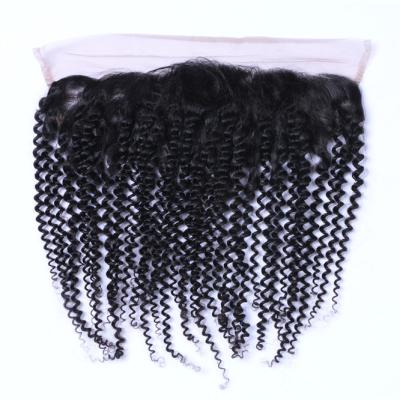 China Jerry Curl Best Selling New Style Products Raw Indian Curly Lace Frontal Closure With Hair Bundle for sale