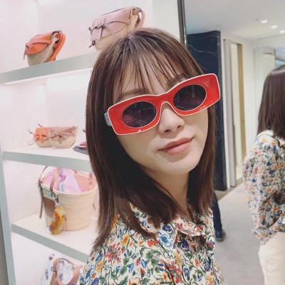 China 2021 Fashion Sunglasses Lbashades New Arrival Personality Color Frame Square Sunglasses Small for sale