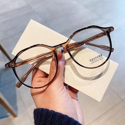 China Other Lbashades Monocle Eyeglasses Optical Blue Tr90 Light Blocking Wholesale Retro Round Eyewear Women Optical Sights for sale