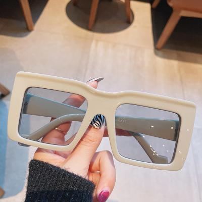 China INS Sunglasses Square Eyeglasses Frame Lbashades Glasses Fashionable Anti-ultraviolet Thick Glasses Retro for sale