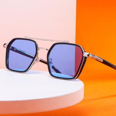 China Square LBAshades Fashionable Oversized Square Sunglasses Big Blue Anti Light Optical Frame Men's Eye Glasses for sale