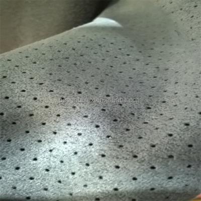 China Brushed perforated suede sponge laminated fabric for car seats and car seat sofa cover fabric for sale