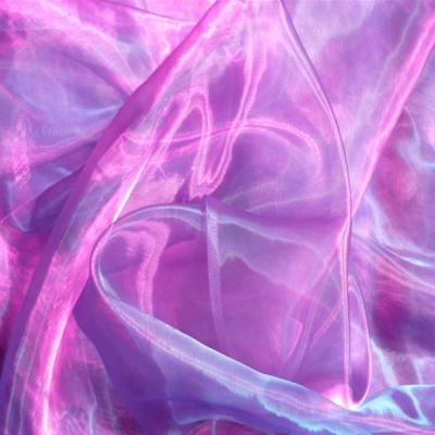 China High Quality Gradient Color Polyester 100 Gradient Color Chiffon Fabric For Fashion Dress / Shade Chiffon Fabric for sale