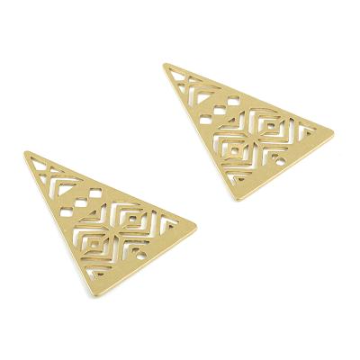 China Nature Finding Earrings - Jewelry Supplies - Original Brass Accessories - Raw Brass Triangle Pendant - Brass Triangle Earring Charms for sale